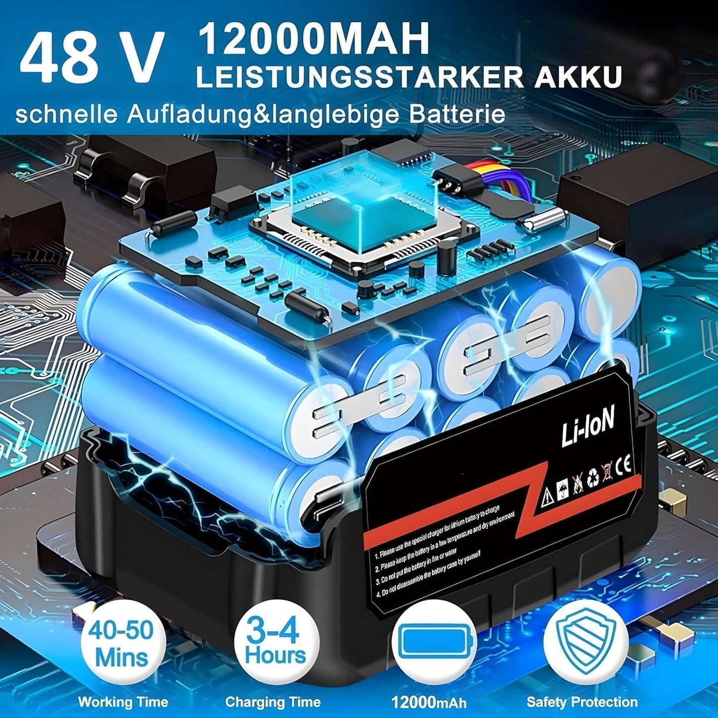 Cordless Portable Wireless Pressure Washer Gun 48V 12000mah High Pressure Water Gun for Car Wash Bike Washing Cleaning| Adjustable Nozzle and 5M Hose Pipe (Double_Battery) (Black 2)