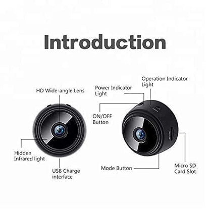 New Mini Wireless WiFi Security Camera | HD 1080p Indoor Video Recorder with Low Light Vision | Portable & Magnetic | Home and Office Monitor