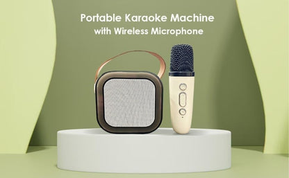 Karaoke Machine for Kids Adults, Mini Portable Blue-Tooth Karaoke Speaker with Wireless Microphone and Dynamic Lights Birthday Gift Home KTV Outdoor Travel (Multicolor)