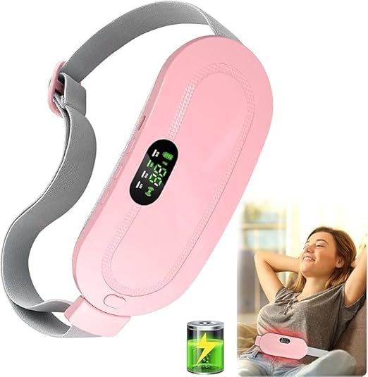 Electric Heating Pads Menstrual Period Pain Relief Heating Belt, Period Cramp Relief Device, Back or Belly Heat Pad for Women and Girls, 3 Heat Levels & 4 Massage Modes |