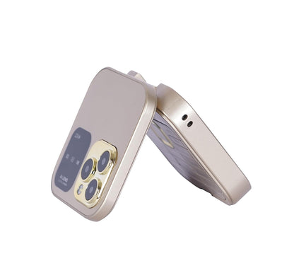 Snexian All-New Rock X Flip Dual Sim |Keypad Mobile| with 1.8" Display |Flip|Fold| Call & SMS Indicator|Crystal Back Panel |BT Dialer|Voice Changer |Long Lasting Battery|FM|Camera|Feature Phone| Gold