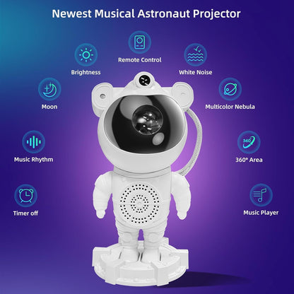Galaxy Light Projector with Ocean Wave Projector, Music Speaker, Voice Control and Timer, Nebula Cloud Projector for Kids Adults Bedroom/Decoration/Birthday/Party