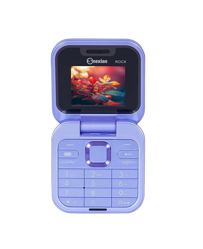 Snexian All-New Rock X Flip Dual Sim |Keypad Mobile| with 1.8" Display |Flip|Fold| Call & SMS Indicator|Crystal Back Panel |BT Dialer|Voice Changer |Long Lasting Battery|FM|Camera|Feature Phone| Gold